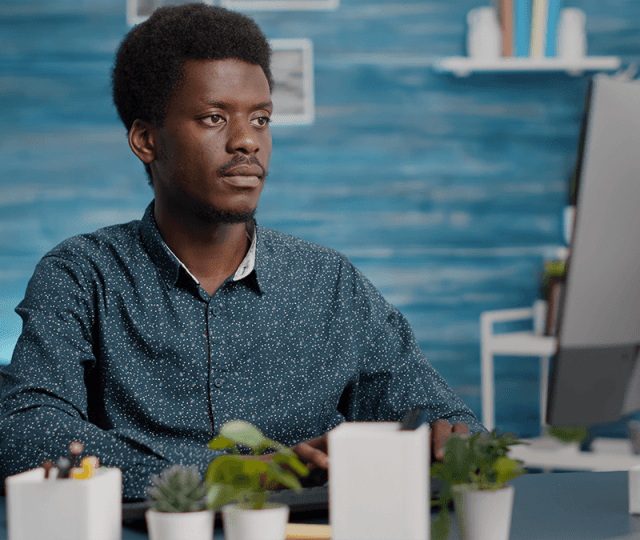 Young professional searching for verified jobs online in Nigeria